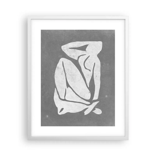 Plakat w białej ramie - W zamyśleniu - 40x50 cm