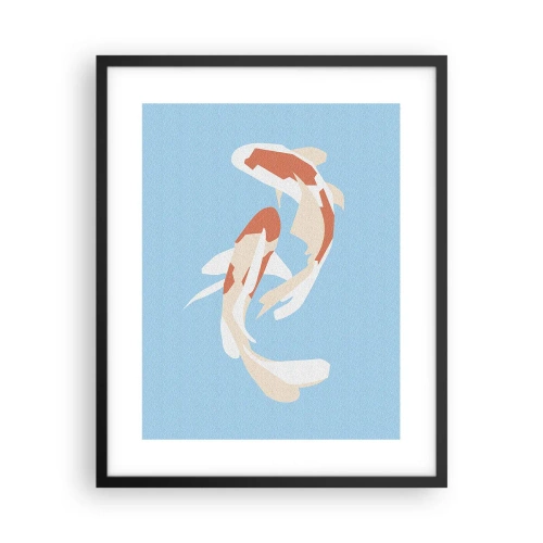 Plakat w czarnej ramie - Pływanie synchroniczne spontaniczne - 40x50 cm