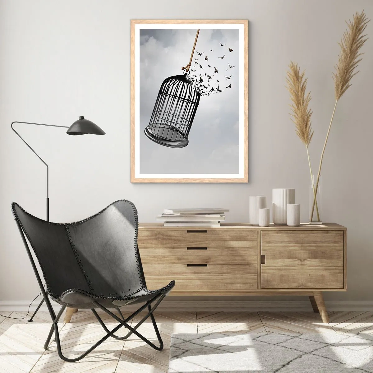 Plakat w ramie jasny dąb - Wiara...Nadzieja...Wolność! - 70x100 cm