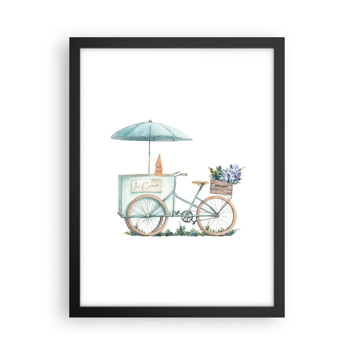 Plakat w czarnej ramie - Słodkie wspomnienie lata - 30x40 cm