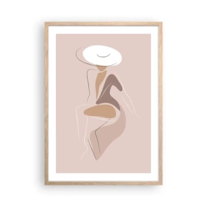 Plakat w ramie jasny dąb - Damą być - 50x70 cm