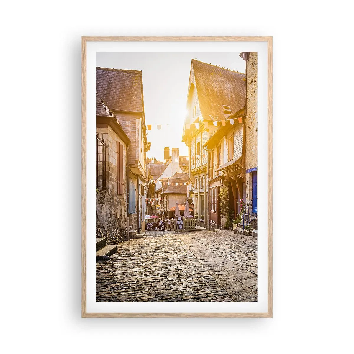 Plakat w ramie jasny dąb - Biały duch miasteczka - 61x91 cm