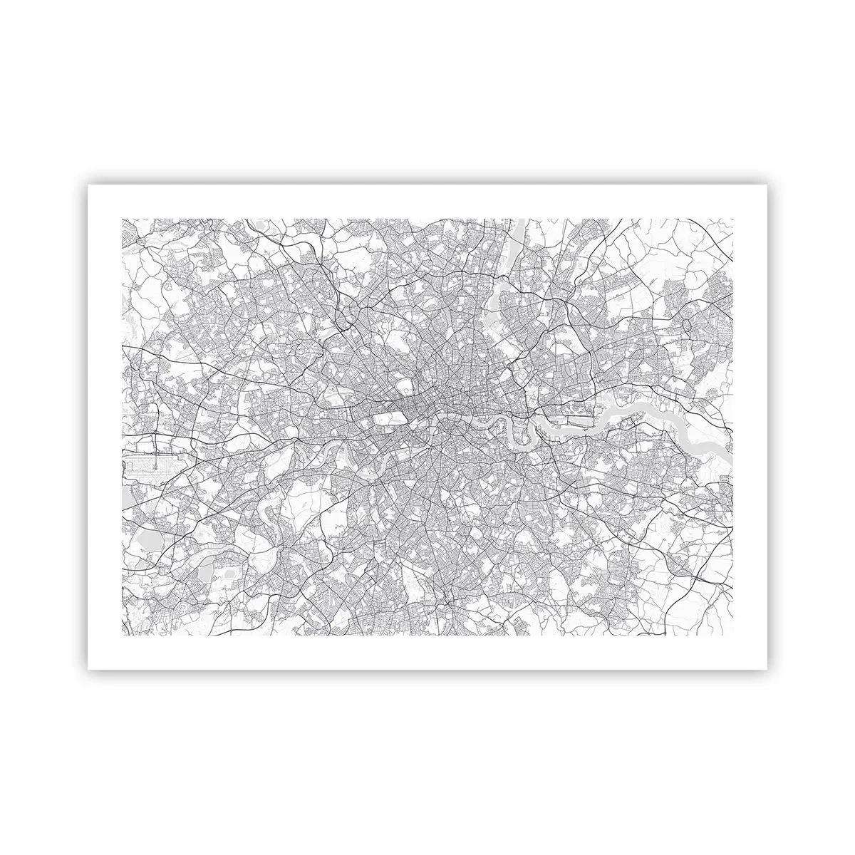 Plakat - Mapa londyńskiego labiryntu - 70x50 cm