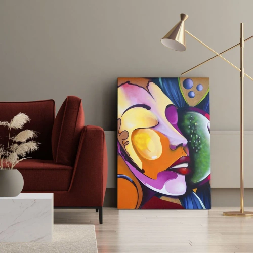 Obraz na płótnie - Dotknąć kolorem - 45x80 cm