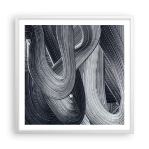 Plakat w białej ramie - Płynność rzeczywistości - 60x60 cm