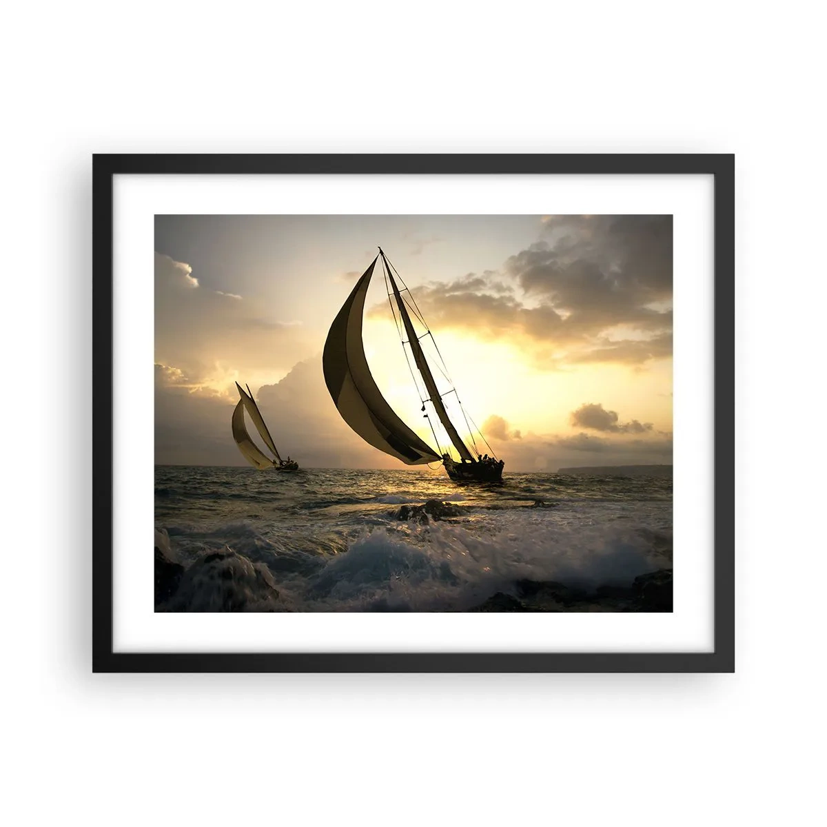 Plakat w czarnej ramie - Z wiatrem i pod wiatr - 50x40 cm