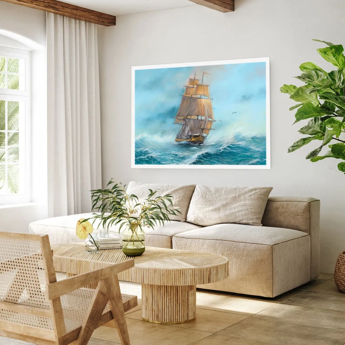 Plakat - Mknący po falach - 70x50 cm