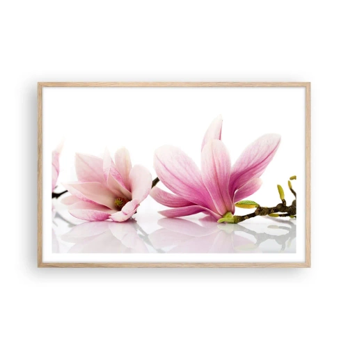 Plakat w ramie jasny dąb - Delikatne jak powiew wiosny - 91x61 cm
