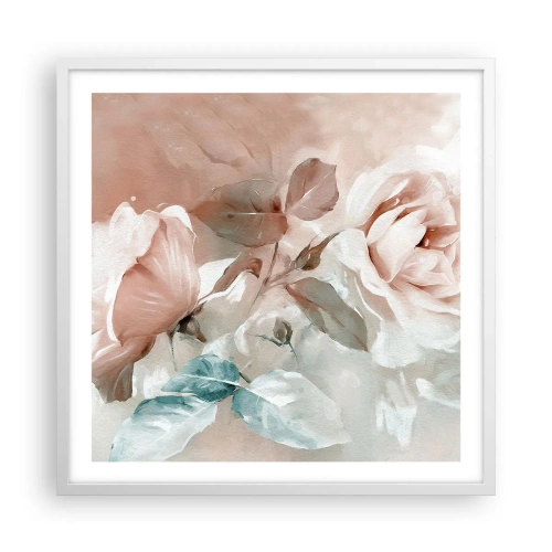Plakat w białej ramie - Duch romantyzmu - 60x60 cm