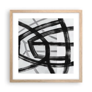 Plakat w ramie jasny dąb - Budowanie głębi - 40x40 cm