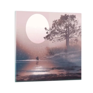 Obraz na szkle - Nocne dziwy - 70x70 cm