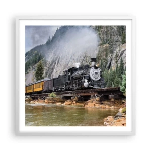 Plakat w białej ramie - A dokąd to? Dokąd? - 60x60 cm