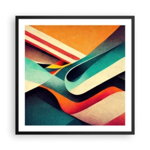 Plakat w czarnej ramie - Kompozycja intensywna - 60x60 cm