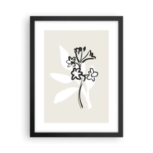 Plakat w czarnej ramie - Szkic do zielnika - 30x40 cm