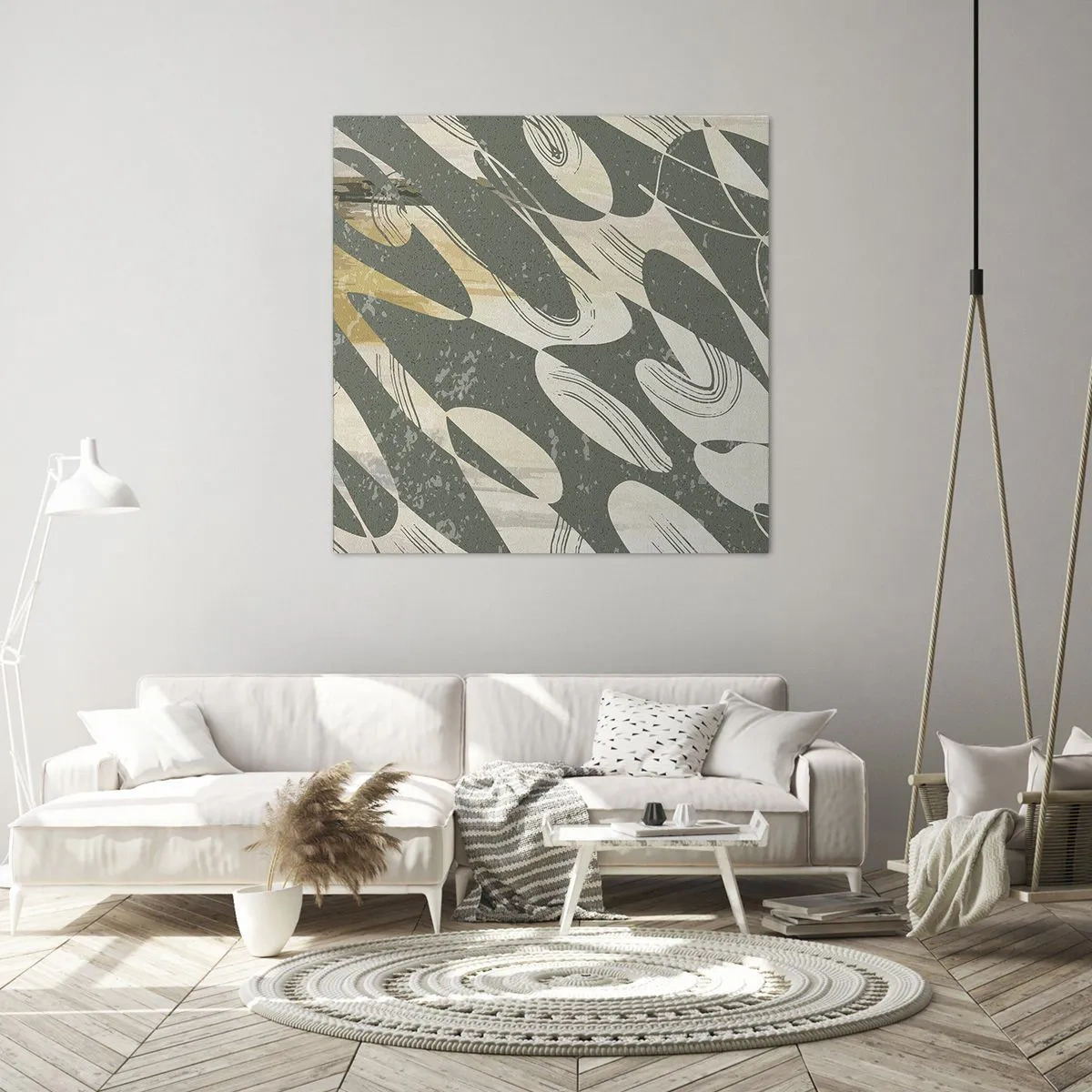 Obraz na płótnie - Abstrakcja zrytmizowana - 60x60 cm