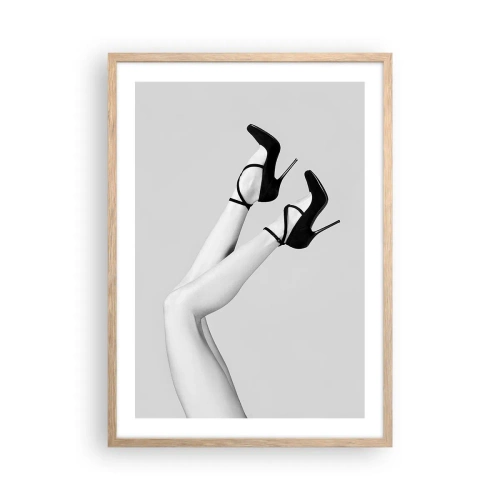 Plakat w ramie jasny dąb - Do góry nogami - 50x70 cm