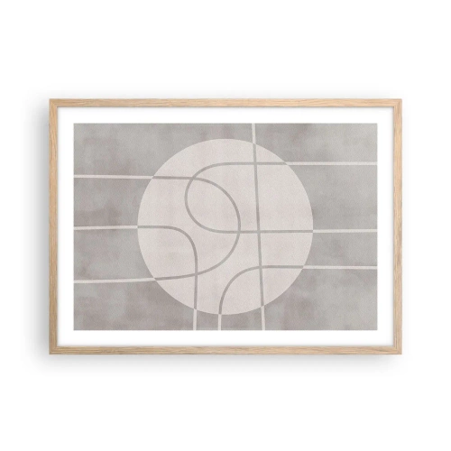 Plakat w ramie jasny dąb - Koliście i na wprost - 70x50 cm