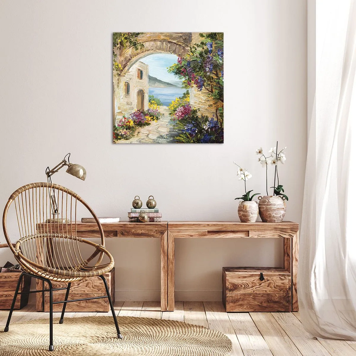 Obraz na płótnie - Urok nadmorskiej prowincji - 60x60 cm