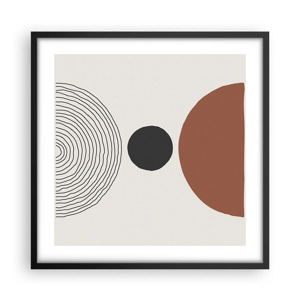 Plakat w czarnej ramie - W centrum uwagi - 50x50 cm