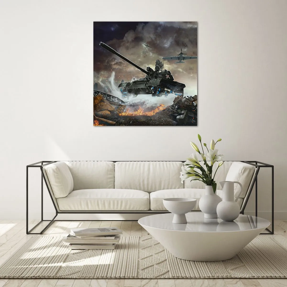 Obraz na szkle - Bitwa jest straszna i piękna - 40x40 cm