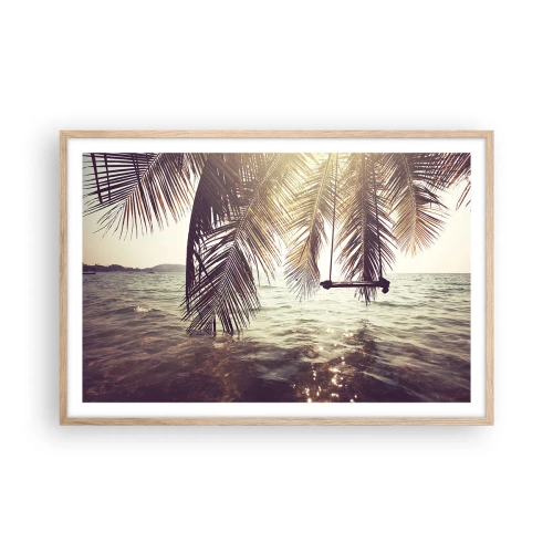 Plakat w ramie jasny dąb - Można bujać w obłokach do woli - 91x61 cm