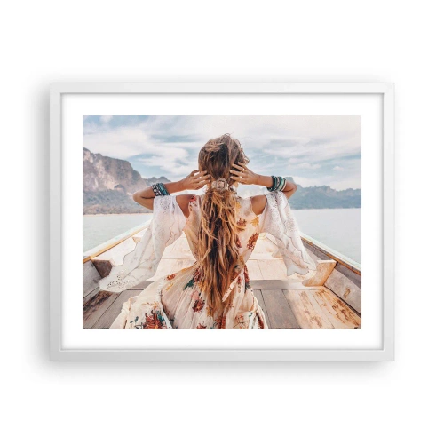 Plakat w białej ramie - W drodze ku szczęściu - 50x40 cm