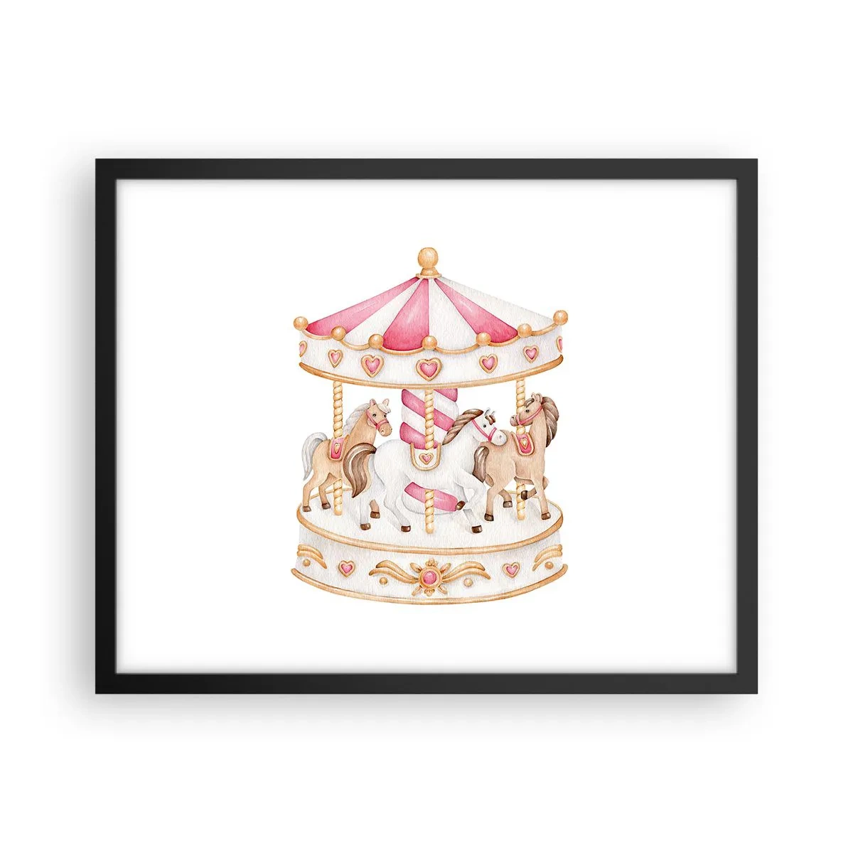 Plakat w czarnej ramie - Słodki świat dzieciństwa - 50x40 cm