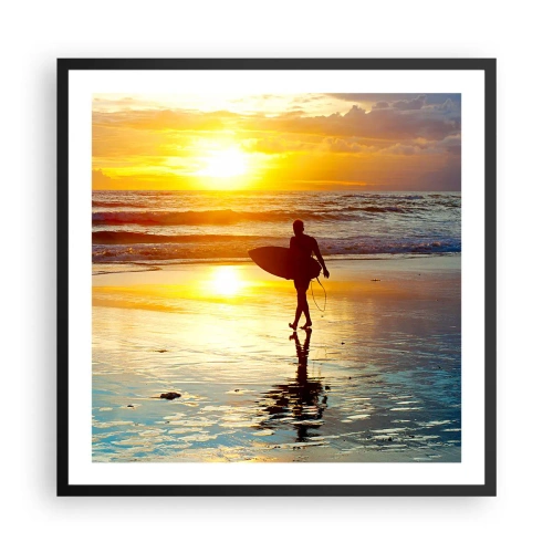 Plakat w czarnej ramie - Powrót wojownika - 60x60 cm