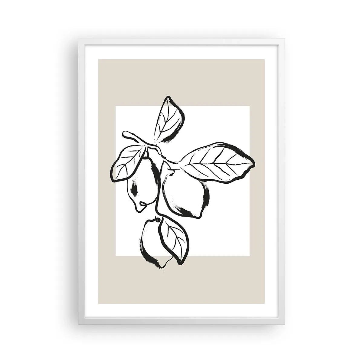 Plakat w białej ramie - Gdzie cytryna dojrzewa… - 50x70 cm