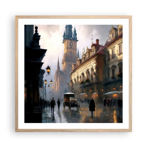 Plakat w ramie jasny dąb - Czar praskiego wieczoru - 60x60 cm