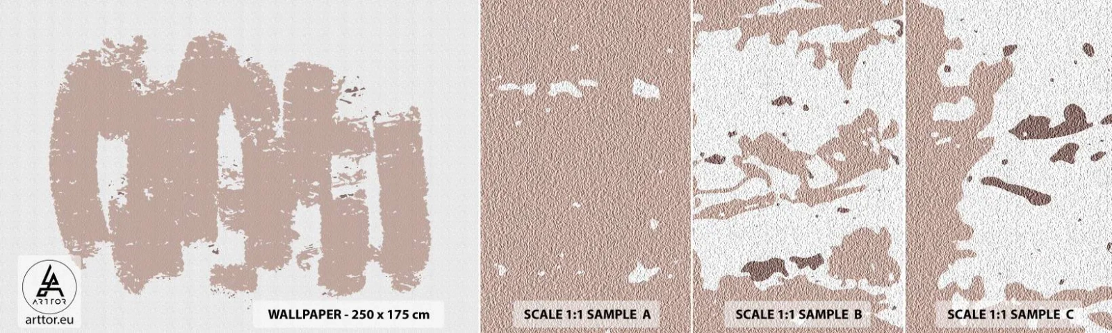 Fototapeta Próbka Samoprzylepna Deluxe Sticker - Abstrakcja w łagodnym różu - Abstrakcja, Pusto, Minimalizm - 100x30 cm