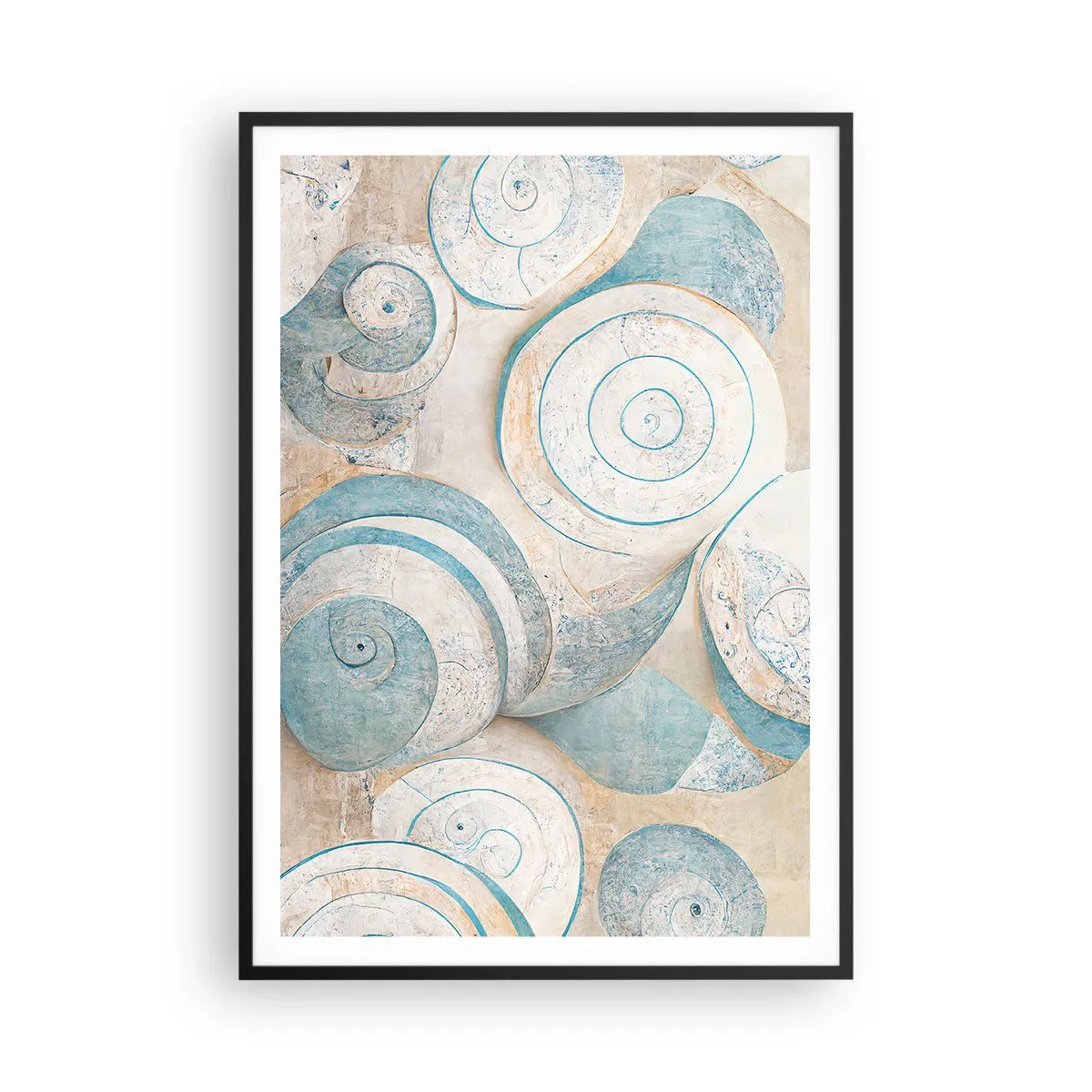 Plakat w czarnej ramie - Co kryje muszla? - 70x100 cm