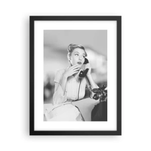 Plakat w czarnej ramie - Halo, tu lata 50. - 30x40 cm