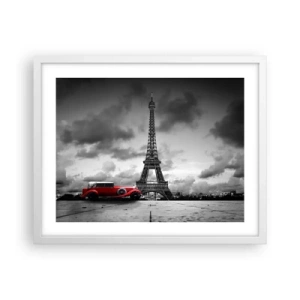 Plakat w białej ramie - Nie tak dawno w Paryżu - 50x40 cm