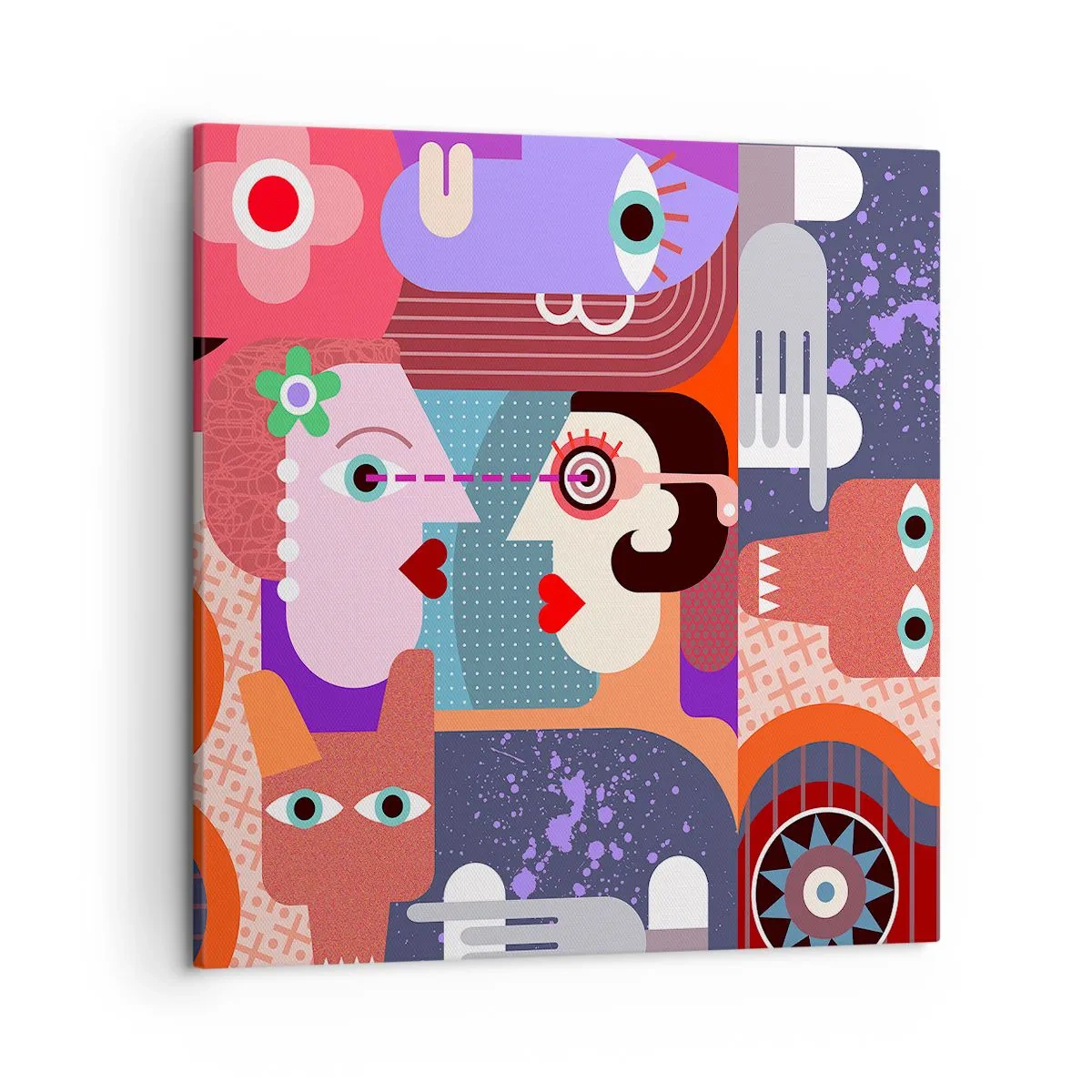 Obraz na płótnie - Oko w oko - 50x50 cm