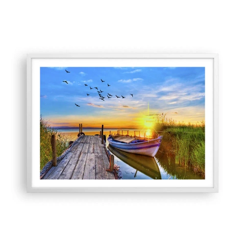 Plakat w białej ramie - Do widzenia, do jutra - 70x50 cm
