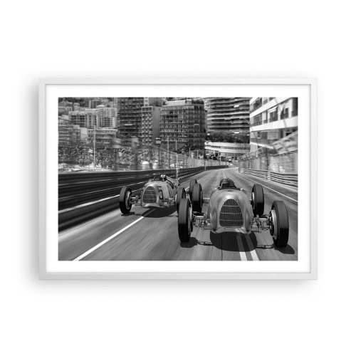 Plakat w białej ramie - Dawno temu w Monte Carlo - 70x50 cm