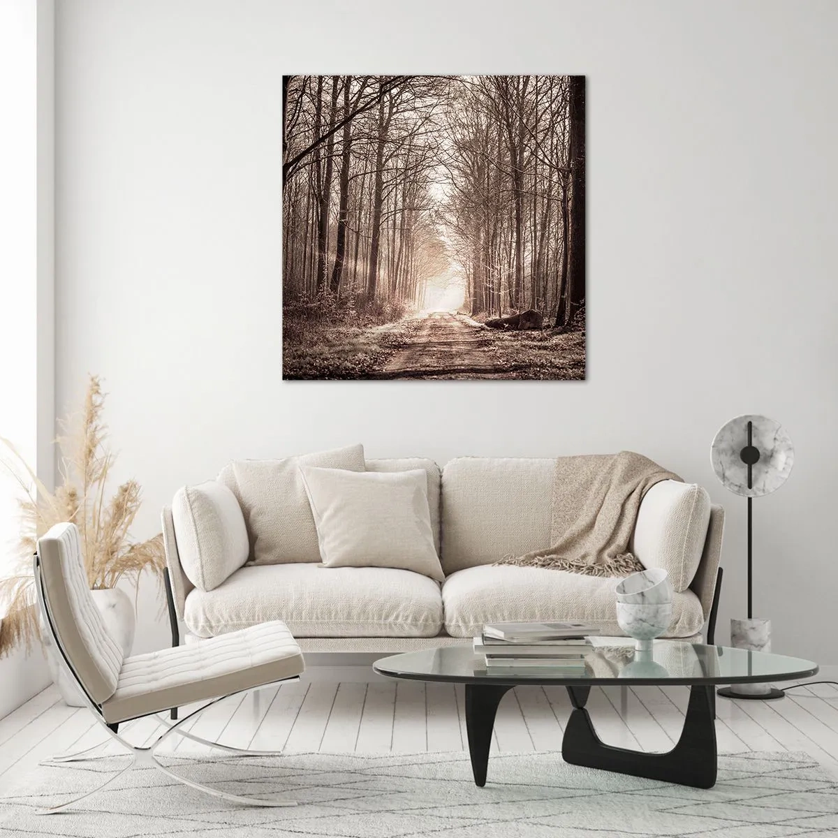 Obraz na szkle - Leśna katedra - 40x40 cm
