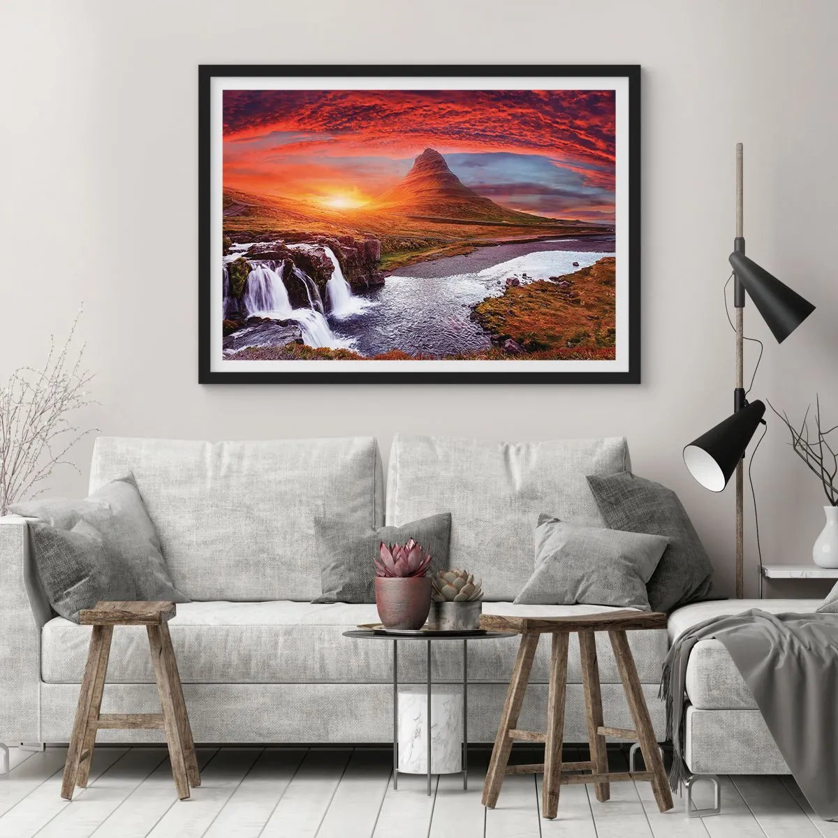 Plakat w czarnej ramie - Widok Śródziemia - 91x61 cm