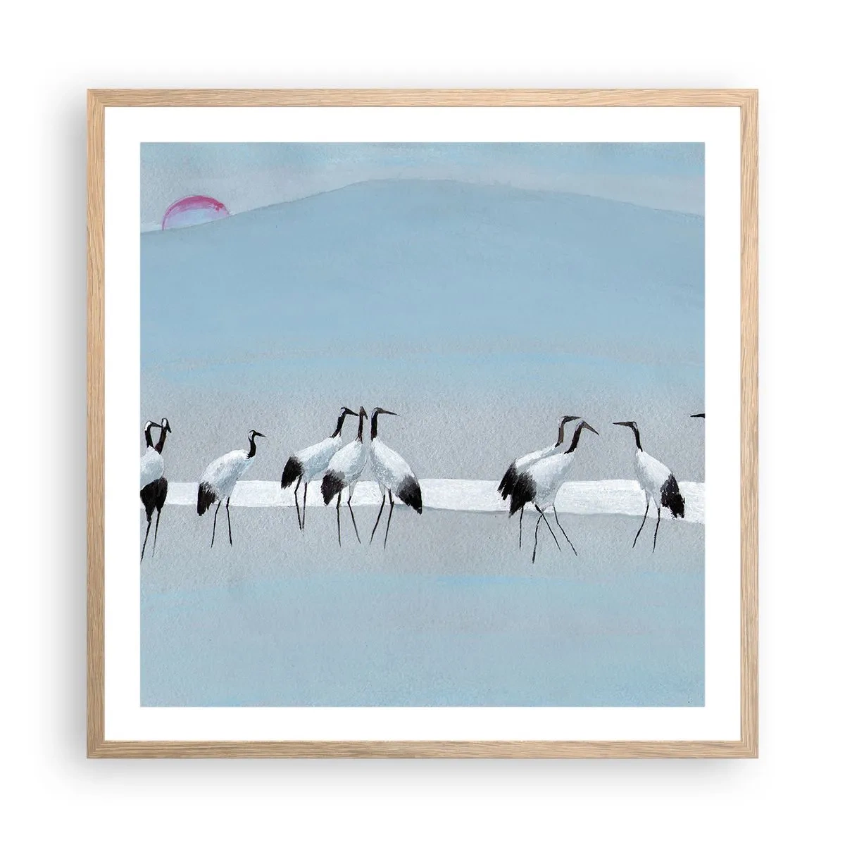 Plakat w ramie jasny dąb - Po gorącym dniu - 60x60 cm