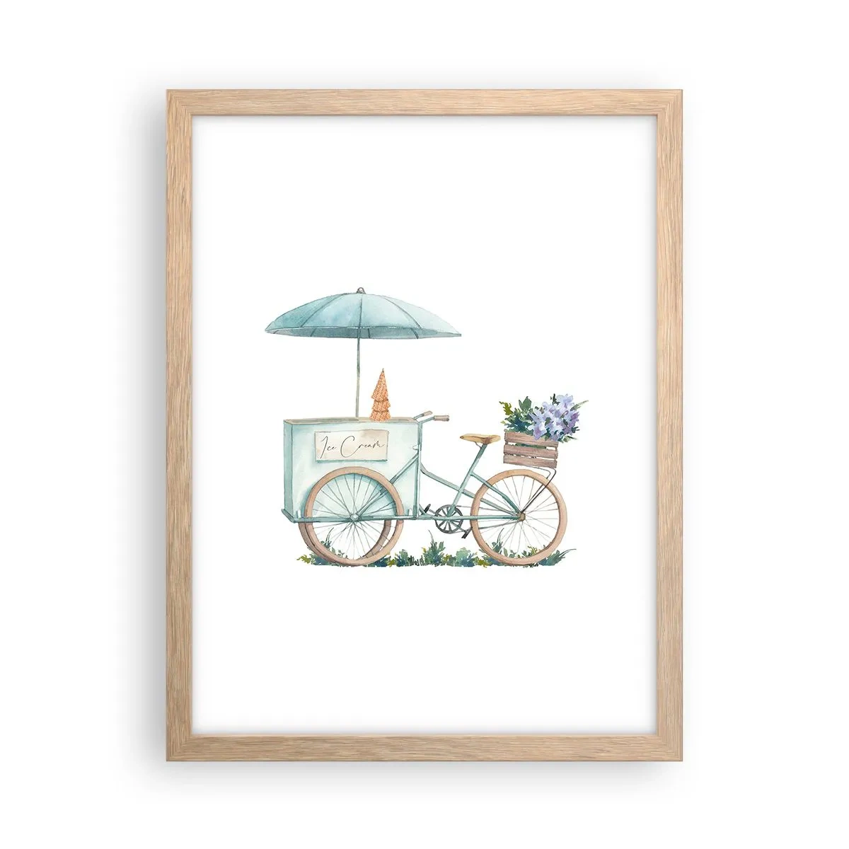 Plakat w ramie jasny dąb - Słodkie wspomnienie lata - 30x40 cm