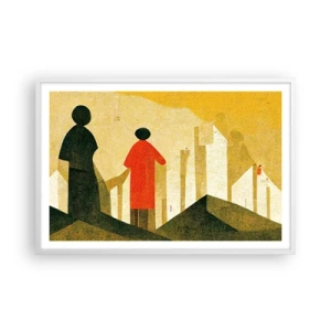 Plakat w białej ramie - Jeszcze daleka droga - 91x61 cm