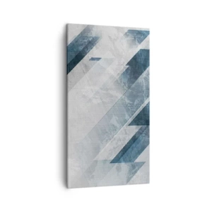 Obraz na płótnie - Kompozycja przestrzenna – ruch szarości - 45x80 cm