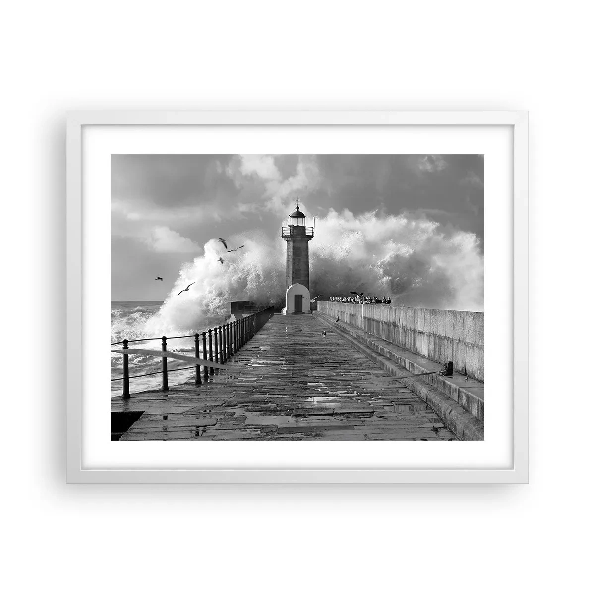 Plakat w białej ramie - Nieustraszona  - 50x40 cm