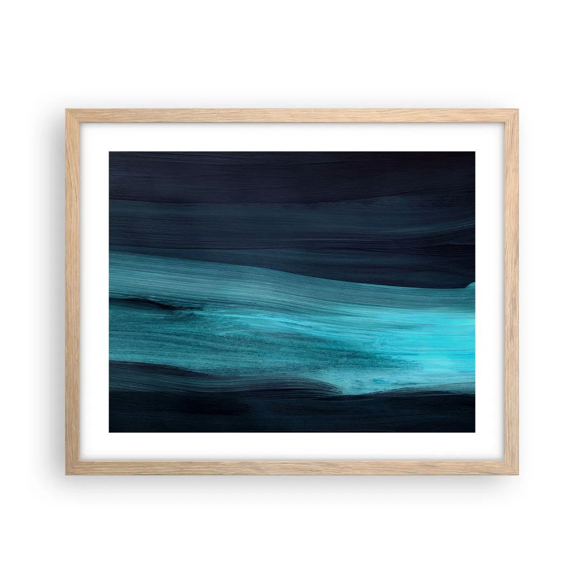 Plakat w ramie jasny dąb - Popłyń z nurtem - 50x40 cm