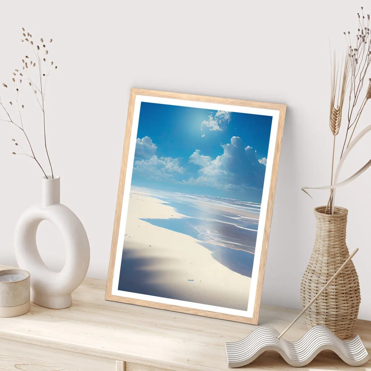Plakat w ramie jasny dąb - Rajskie wakacje - 50x70 cm