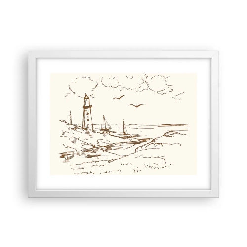 Plakat w białej ramie - Zarys wspomnienia lata - 40x30 cm