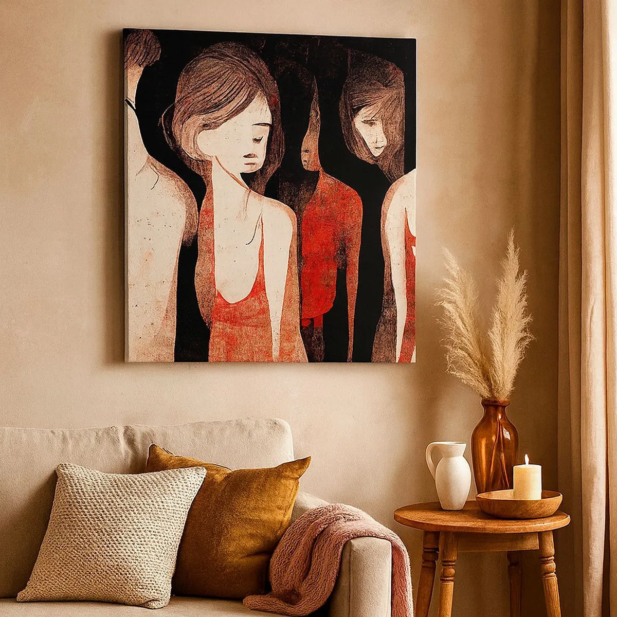 Obraz na płótnie - Madonny z ciemności - 30x30 cm