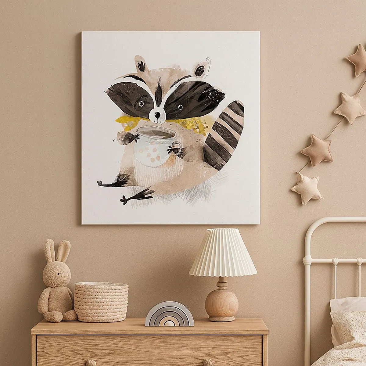 Obraz na płótnie - Mój przyjaciel szop - 30x30 cm