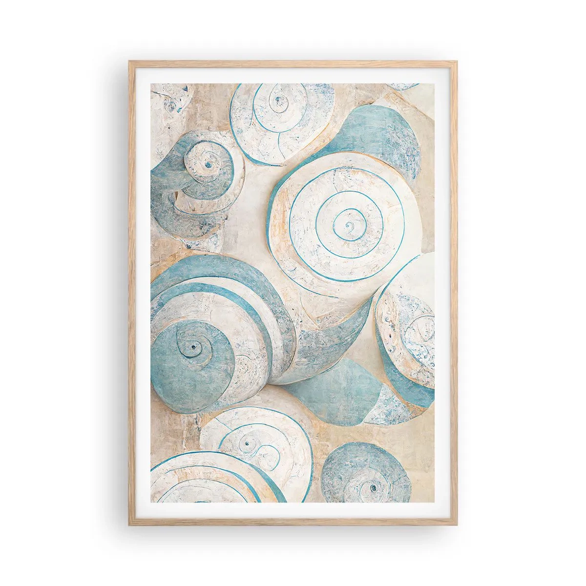 Plakat w ramie jasny dąb - Co kryje muszla? - 70x100 cm